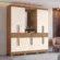 Roupeiro Briz com Espelho 10 Portas 3 Gavetas B374-127 Nature/Off White - Henn