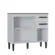 Balcão de Cozinha Isadora com 03 Portas 02 Gavetas 90cm 668.33 Branco - Poquema