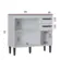 Balcão de Cozinha Isadora com 03 Portas 02 Gavetas 90cm 668.33 Branco - Poquema