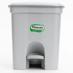 Lixeira Plástica com Pedal 13L Branca - Plasvale