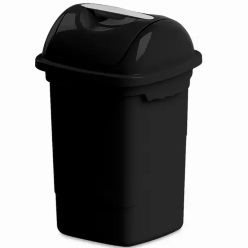 Lixeira Pástica Basculhante 30L Preto - Plasvale