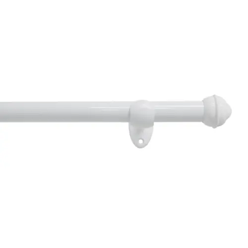 Kit para Varão de Cortina Prátiko Pro com 2 Suportes 19MM 150CM Branco - Bella Arte