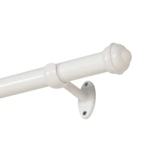 Kit para Varão de Cortina Prátiko Pro com 2 Suportes 28MM 150CM Branco - Bella Arte