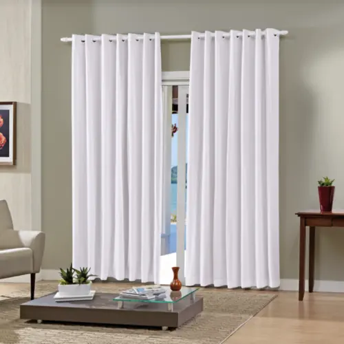 Cortina Pratika Lisa 260X230 Slim/Branco - Bella Janela