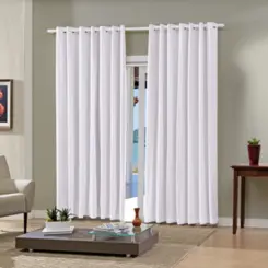 Cortina Pratika Lisa 260X230 Slim/Branco - Bella Janela