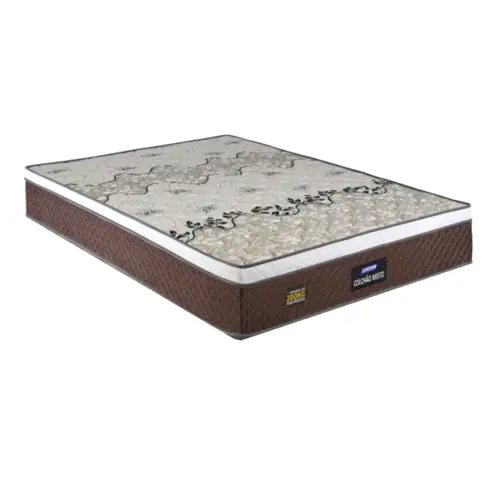 Colchão Queen Stone Plus Misto AG60 Pillow OneFace Suporta até 200kg 28X158X198 Marrom/Branco - Gazin