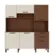 Cozinha Ferrara Compacta com 06 Portas 02 Gavetas 8930 Nogueira Off White/Ripado FCI - Kits Paraná
