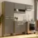 Cozinha Nala Compacta com 10 Portas 02 Gavetas 8977 Freijó/Gris FCI - Kit's Paraná
