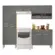 Cozinha Nala Compacta com 10 Portas 02 Gavetas 8977 Freijó/Gris FCI - Kit's Paraná