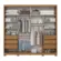 Roupeiro Cayman com Espelho 2 Portas Deslizantes 6 Gavetas DE382-127 Nature/Off White - Henn