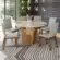 Conjunto de Mesa Vertice Redonda com 06 Cadeiras Elena 1.4 SE758-507 Nature/Off White Linho - Henn