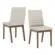 Conjunto de Mesa Vertice Redonda com 06 Cadeiras Elena 1.4 SE758-507 Nature/Off White Linho - Henn