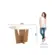 Conjunto de Mesa Vertice Redonda com 06 Cadeiras Elena 1.4 SE758-507 Nature/Off White Linho - Henn
