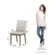 Conjunto de Mesa Vertice Redonda com 06 Cadeiras Elena 1.4 SE758-507 Nature/Off White Linho - Henn