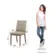 Conjunto de Mesa Vertice Redonda com 06 Cadeiras Elena 1.4 SE758-541 Nature/Off White Creme - Henn