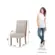 Conjunto de Mesa Adriana com 06 Cadeiras Anne 2.0 SE755-531 Nature/Courano Linho - Henn