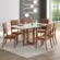 Conjunto de Mesa Natali com 06 Cadeiras Milla Plus 1.6 SE752-537 Nature/Corano Caramelo - Henn