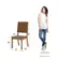 Conjunto de Mesa Natali com 06 Cadeiras Milla Plus 1.6 SE752-537 Nature/Corano Caramelo - Henn