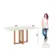 Conjunto de Mesa Natali com 06 Cadeiras Milla Plus 1.6 SE752-537 Nature/Corano Caramelo - Henn