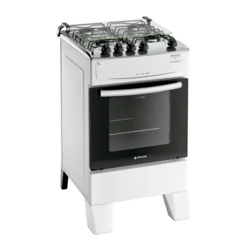 Fogão Milão Top com 04 Bocas Tampo Inox Acendimento Automático 300001776 Bivolt Branco - Atlas