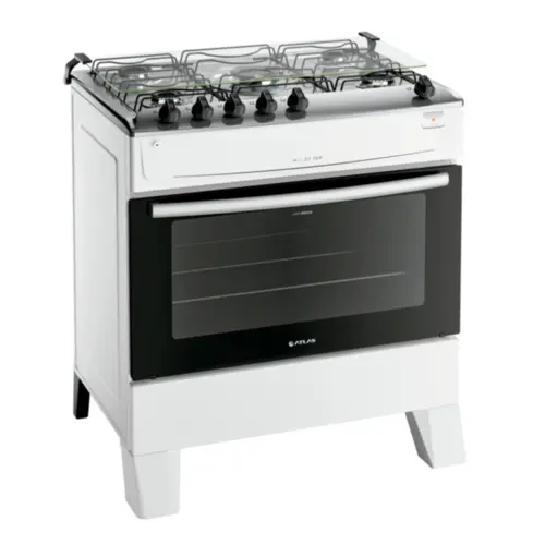 Fogão Milão Top com 05 Bocas Tampo Inox Acendimento Automático 300001774 Bivolt Branco - Atlas