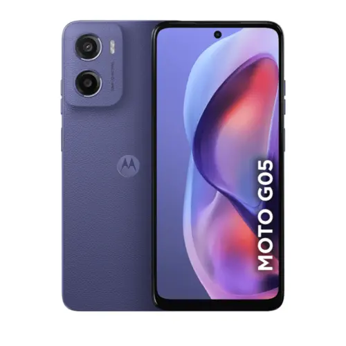 Smartphone Moto G05 128GB 12GB (4GB RAM + 8GB RAM Boost), Câmera 50MP, IA, Superbrilho PB6K0036BR Violeta - Motorola