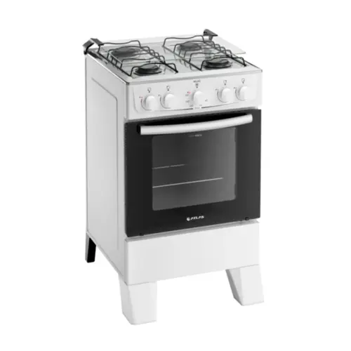 Fogão Milão com 04 Bocas Tampo Inox Acendimento Manual 300001765 Bivolt Branco - Atlas