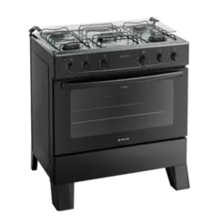 Fogão Milão Top com 05 Bocas Tampo Inox Acendimento Automático 300001773 Bivolt Preto - Atlas