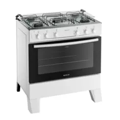 Fogão Milão Plus com 05 Bocas Tampo Inox Acendimento Automático 300001772 Bivolt Branco - Atlas