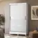 Roupeiro Fit com Pés 2 Portas Deslizantes 2 Gavetas Branco - Santos Andirá