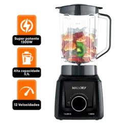 Liquidificador Taurus 1300w com 12 Velocidades B91201921 127v Preto - Mallory