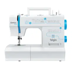 Máquina de Costura Genius Plus com LED JX-4035 127v Branco/Azul - Elgin
