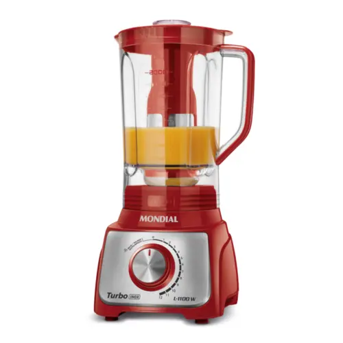 Liquidificador Turbo Inox L-1100 RI 127v Vermelho - Mondial