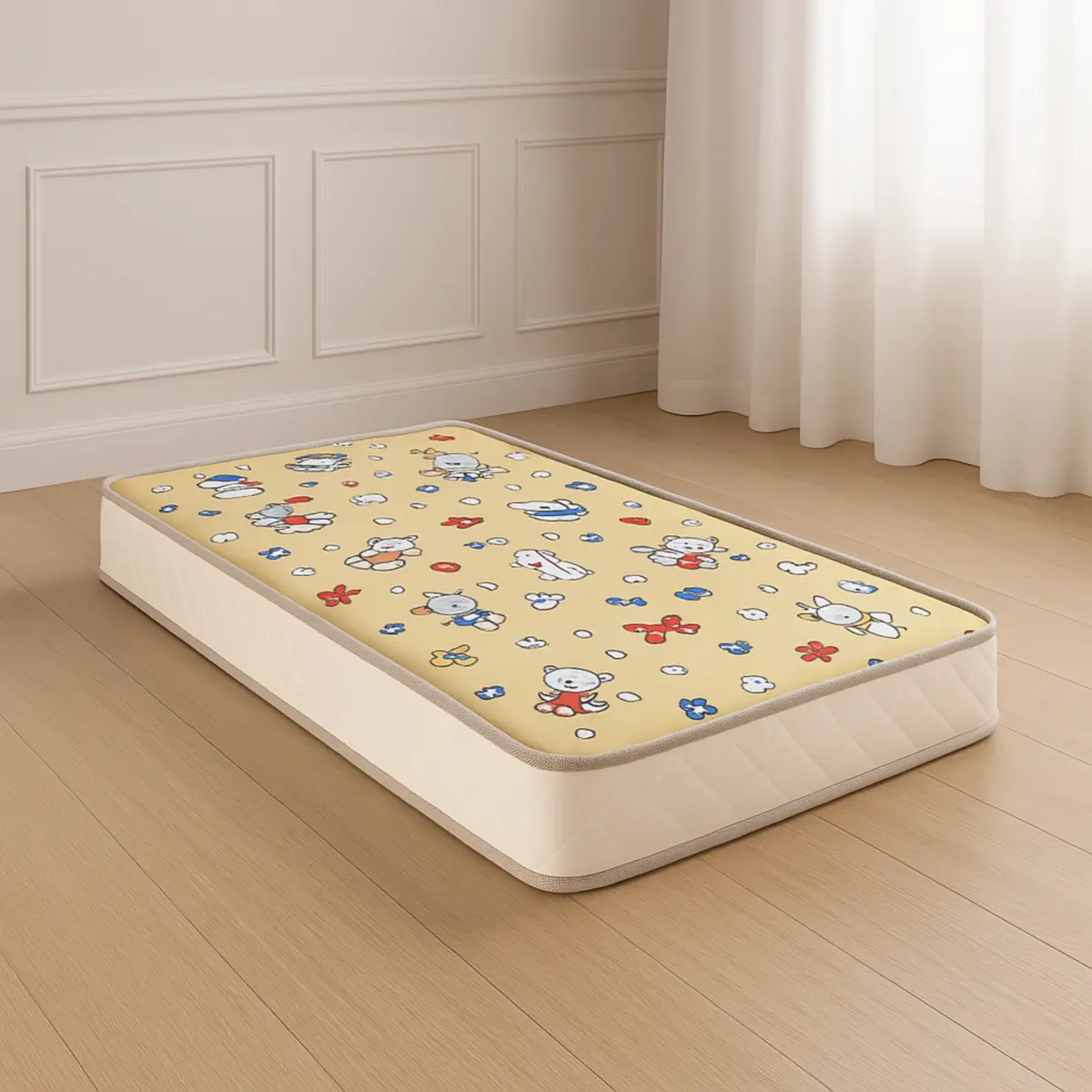 Colchão De Berço Supreme D18 10X130X60 Branco/Estampado - Gazin