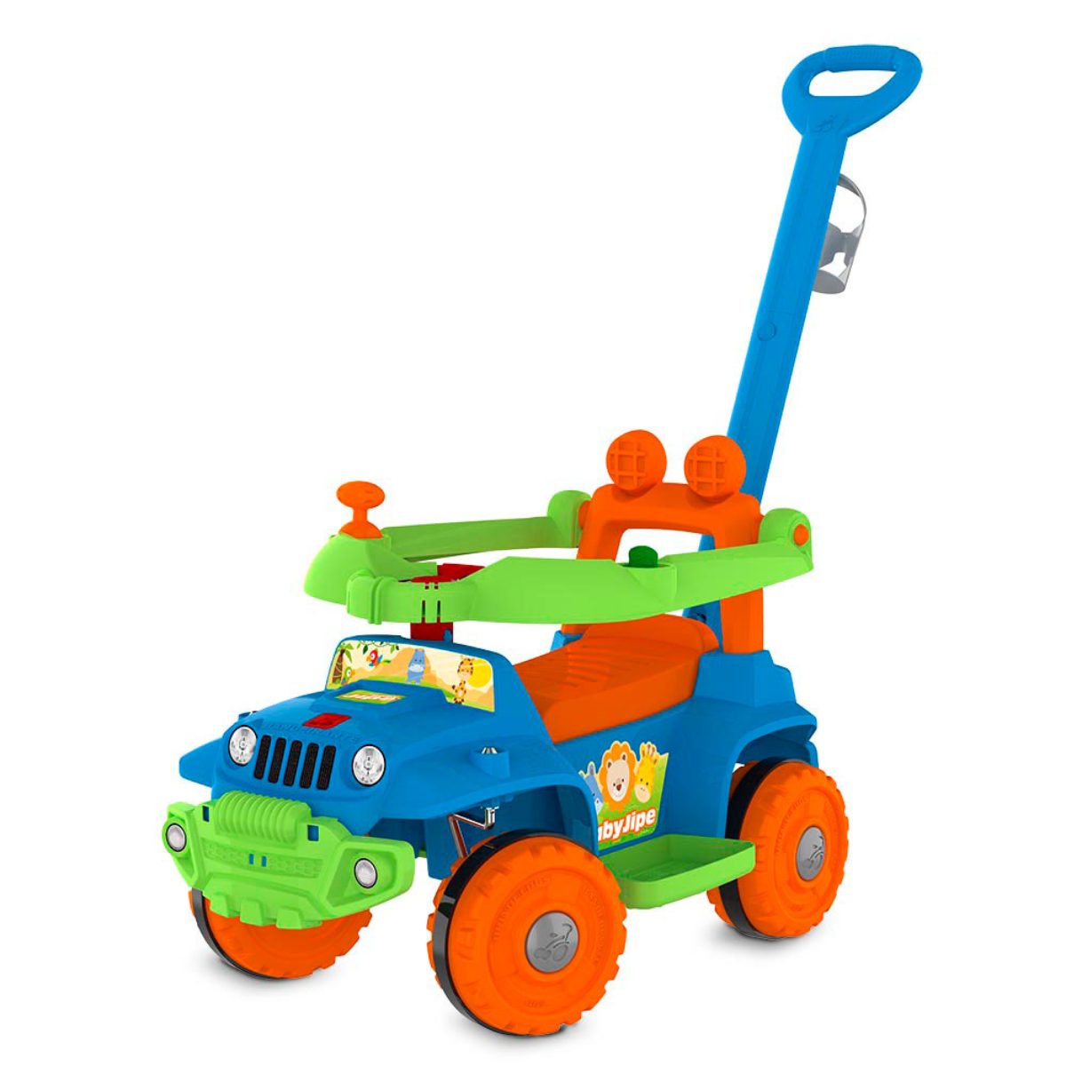 Carrinho Babyjipe Bandeirante Passeio & Andador Azul/Laranja ...
