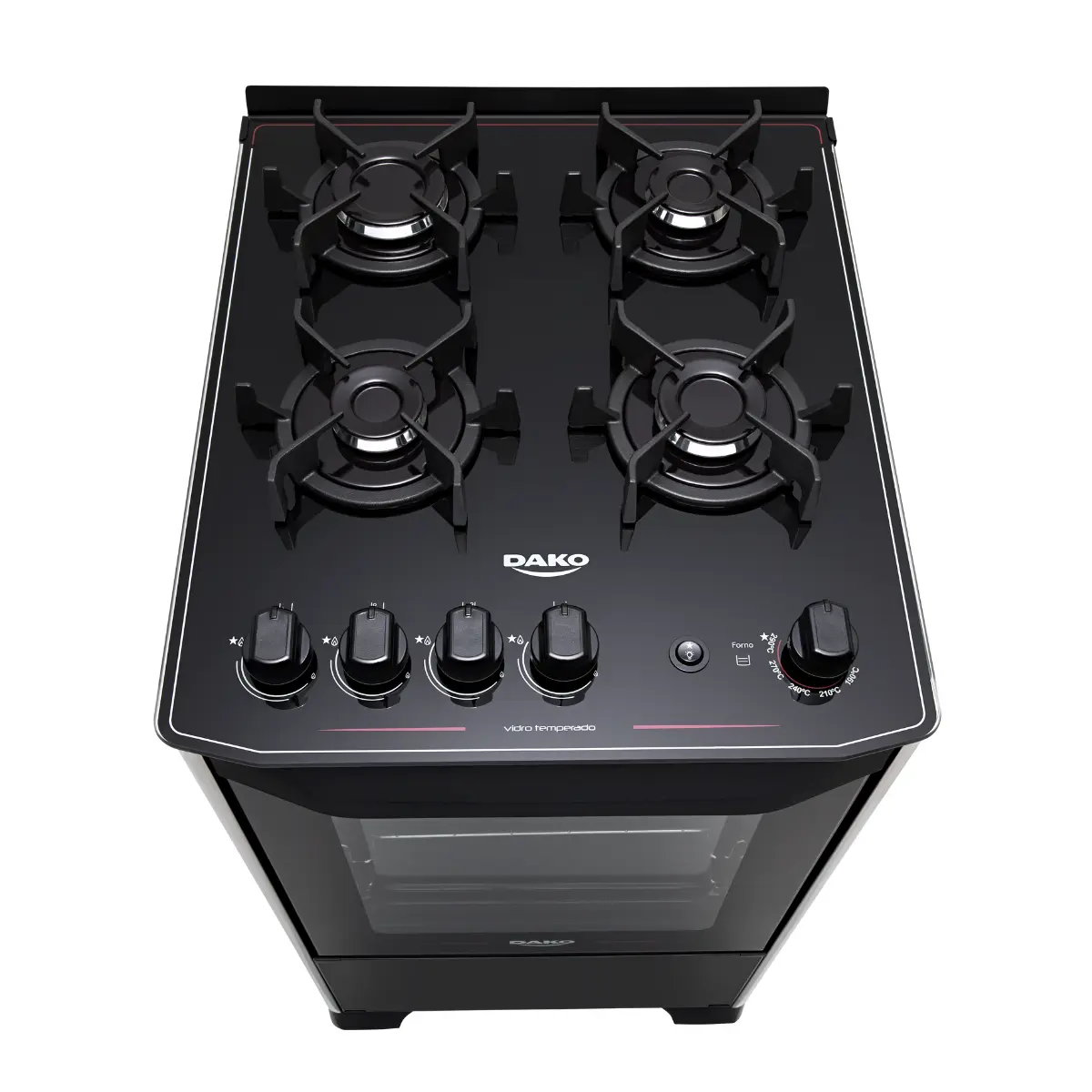 Fogão com 04 Bocas Magister FCI Acendimento Automático 300000727 Bivolt Preto - Dako