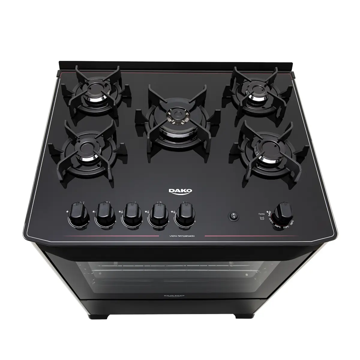 Fogão com 05 Bocas Magister FCI Acendimento Automático 300000728 Bivolt Preto - Dako