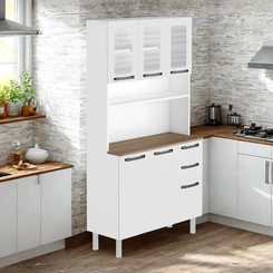 Armário Firenze com 06 Portas 02 Gavetas SK6PV2G Branco - Colormaq