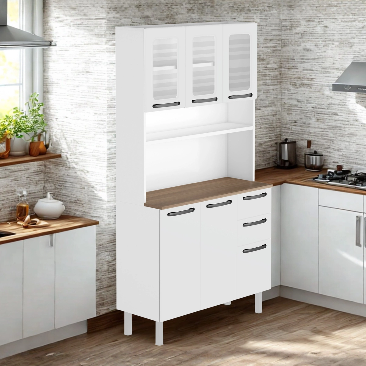 Armário Firenze com 06 Portas 02 Gavetas SK6PV2G Branco - Colormaq
