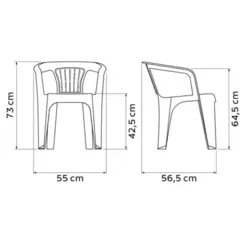 Cadeira Plástica Atalaia com Braço em Polipropileno 92210010 Branco - Tramontina
