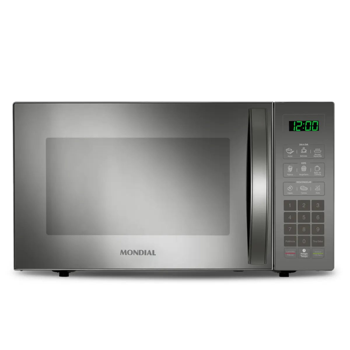 Micro-ondas Espelhado com Display Digital 34L MO-02-34-E 127v Cinza - Mondial