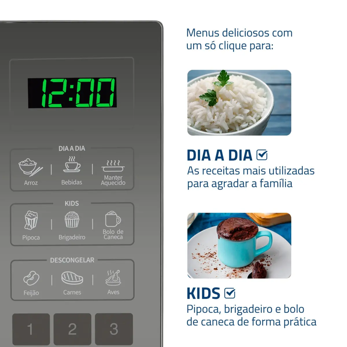 Micro-ondas Espelhado com Display Digital 34L MO-02-34-E 127v Cinza - Mondial