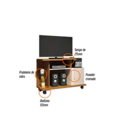 Rack Smart 5114 Cinamomo/Off White - HB Móveis