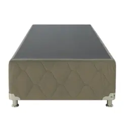 Base Box Lírio Veludo Madeira de Reflorestamento 38X79X198 Verde Claro - Marjom