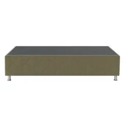 Base Box Lírio Veludo Madeira de Reflorestamento 38X79X198 Verde Claro - Marjom