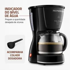 Cafeteira Elétrica Dolce Arome Filtro Permanente 18XIC C-30-18X-FB 127v Preto - Mondial