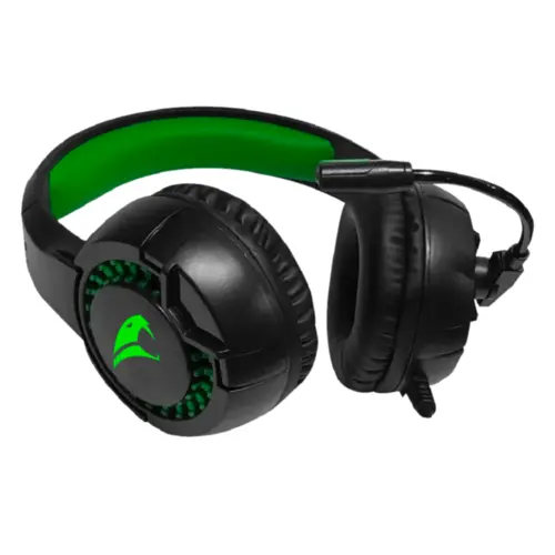 Headset Gamer Viper Pro Python com Microfone Omnidirecional LED Verde USB V1415 Preto - Vivensis