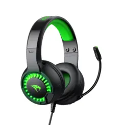 Headset Gamer Viper Pro Python com Microfone Omnidirecional LED Verde USB V1415 Preto - Vivensis