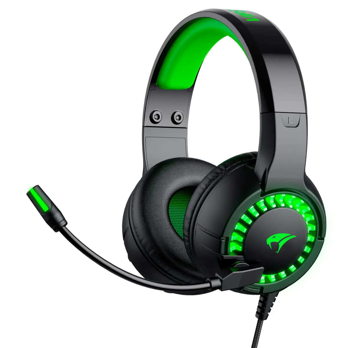 Headset Gamer Viper Pro Python com Microfone Omnidirecional LED Verde USB V1415 Preto - Vivensis