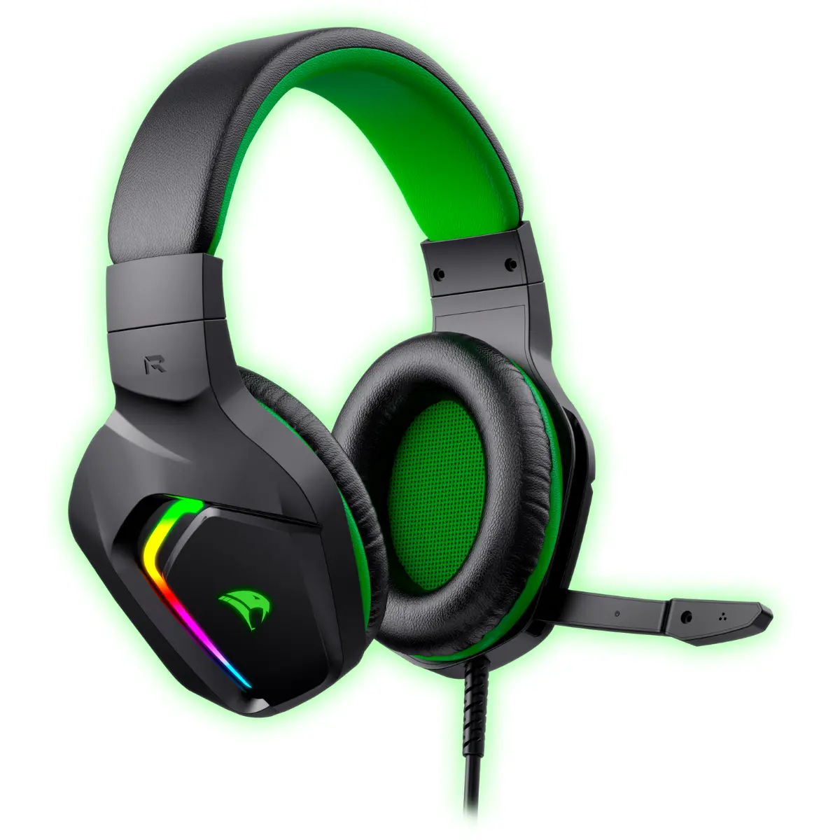 Headset Gamer Viper Pro Naja RGB USB com Microfone Omnidirecional Removível V1404 Preto - Vivensis